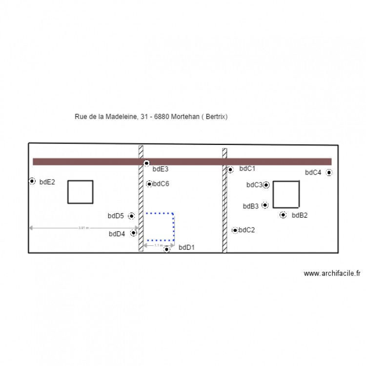 Mortehan grenier. Plan de 0 pièce et 0 m2