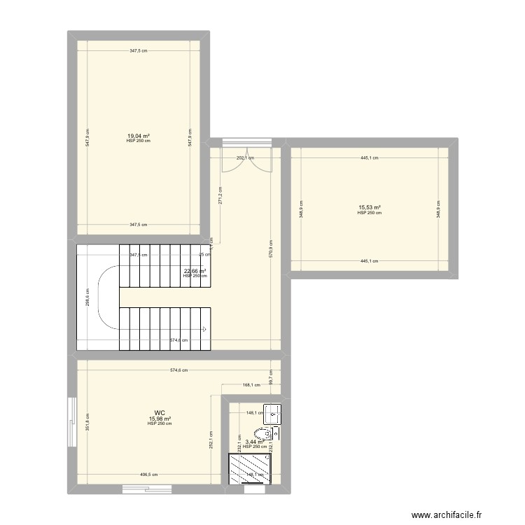 Ali Maison. Plan de 5 pièces et 77 m2