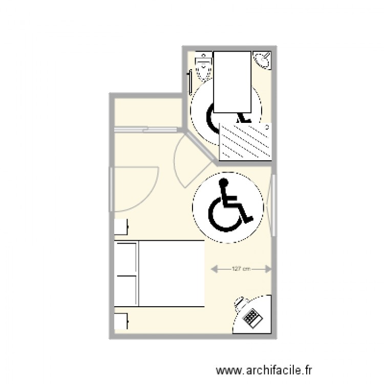 HOTEL ALBERT CHAMBRE 1 . Plan de 0 pièce et 0 m2