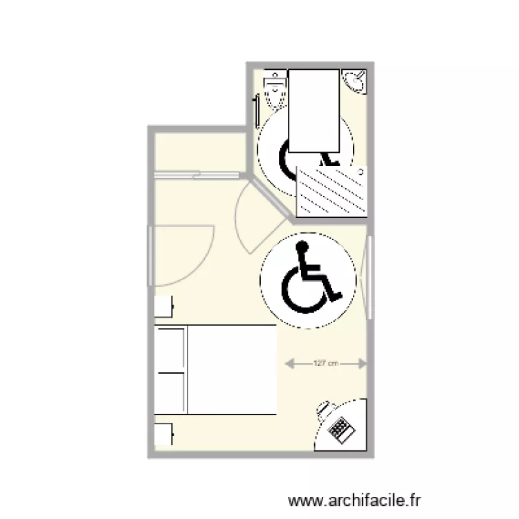 HOTEL ALBERT CHAMBRE 1 . Plan de 