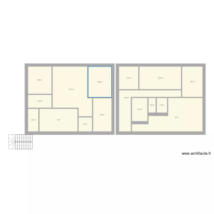 Courvoisier . Plan de 0 pièce et 0 m2