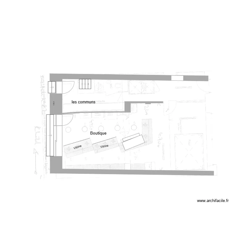 BOULANGERIE. Plan de 