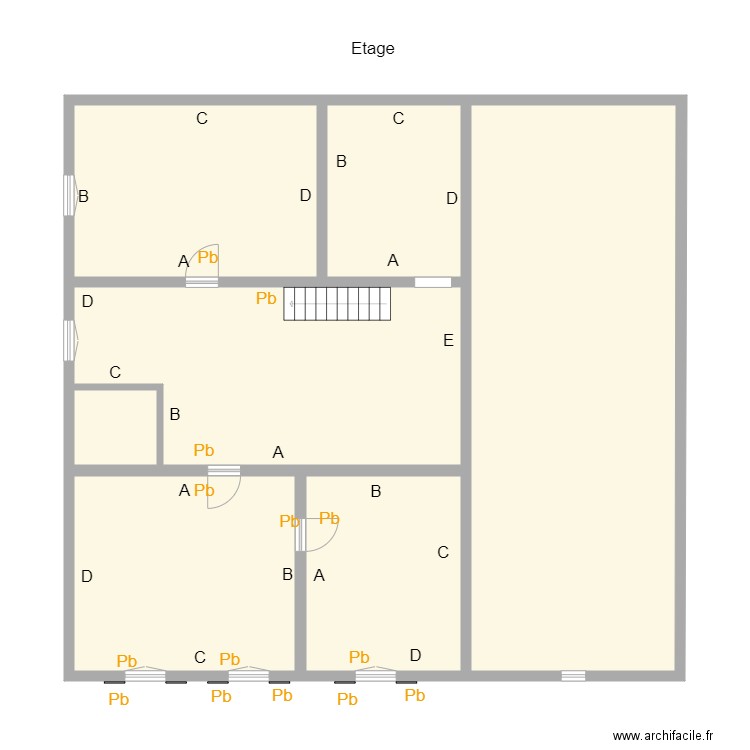 Croquis RAZAFIMANANTSOA Etage. Plan de 6 pièces et 191 m2