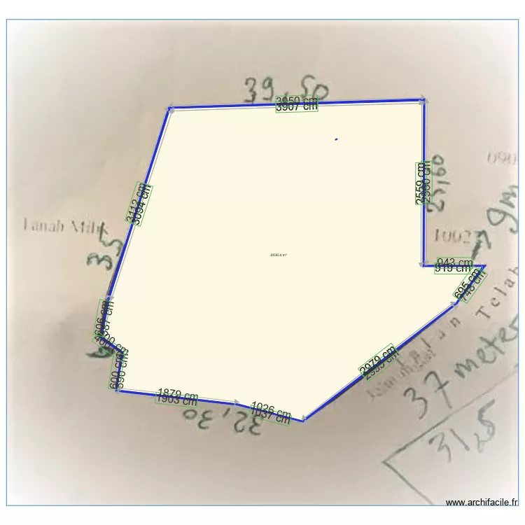 Terrain Bali Côté. Plan de Terrain Bali Côté. Plan de