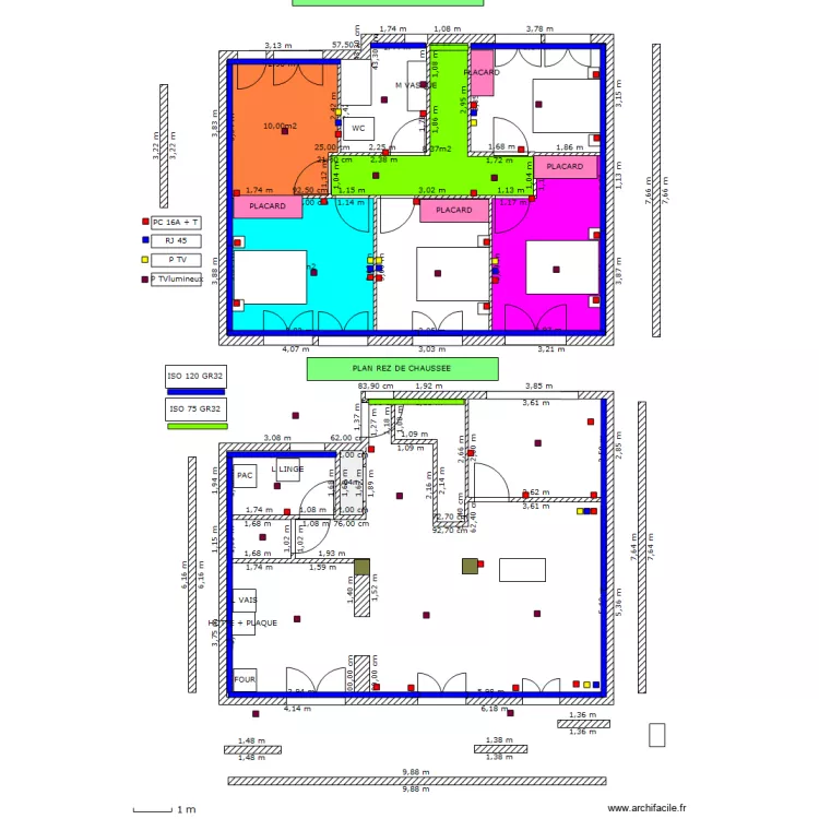 PLAN MAISON CIBERT. Plan de 