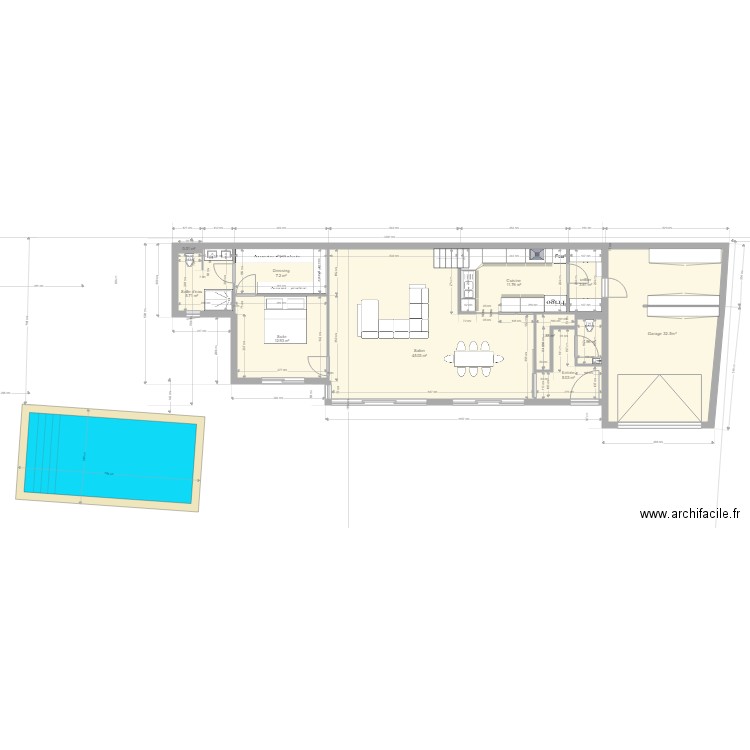 ETAGE SUD 140 M. Plan de 0 pièce et 0 m2