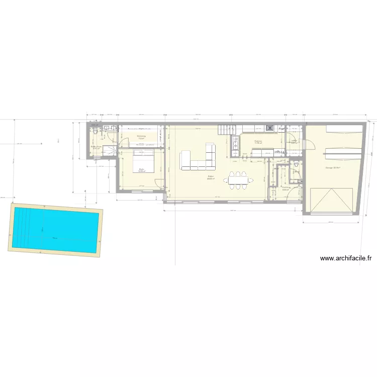 ETAGE SUD 140 M. Plan de 