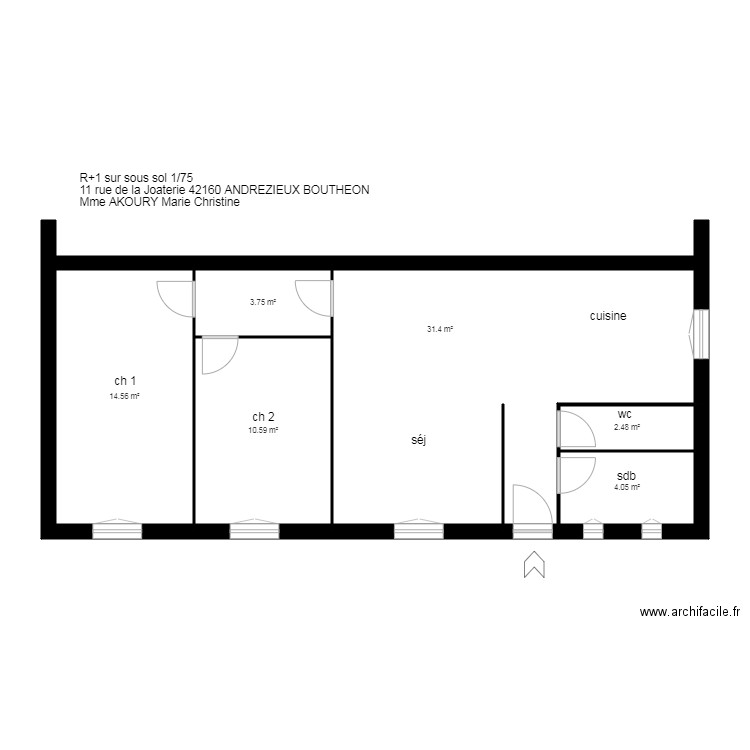 AKOURY Andrézieux B. Plan de 0 pièce et 0 m2