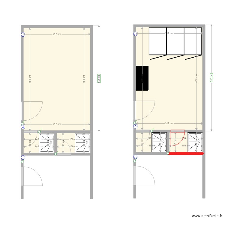 douche systel. Plan de 0 pièce et 0 m2