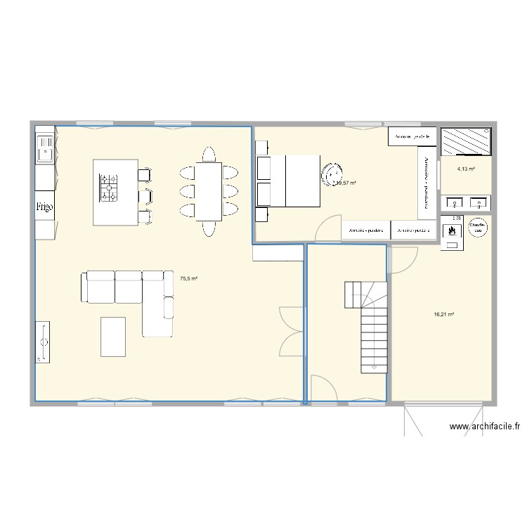 maison Quim2. Plan de 4 pièces et 115 m2