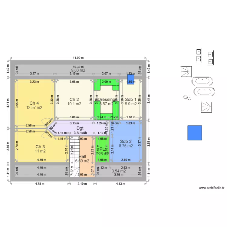 DEWULF MEZIERE 2 etage 3. Plan de 