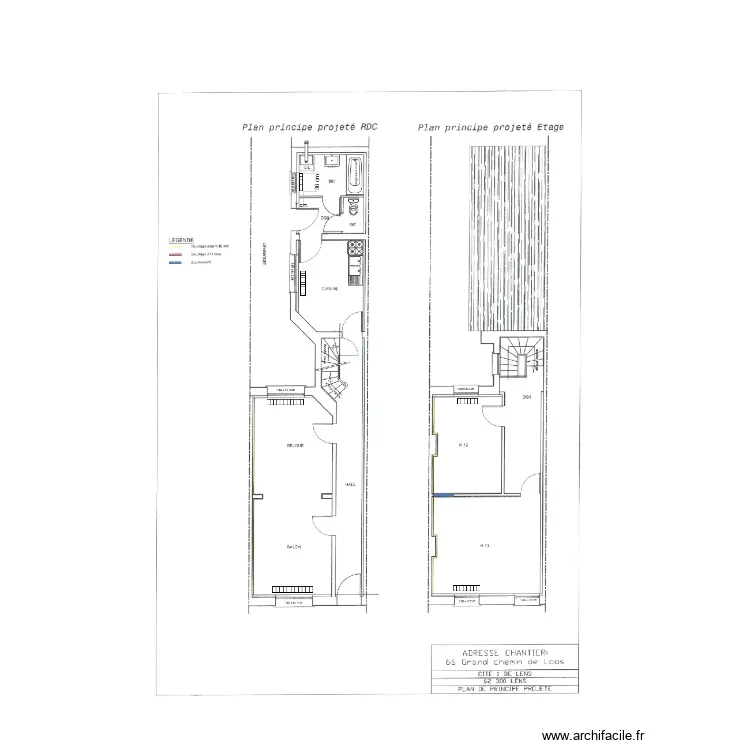 SNHC  66 GRAND CHEMIN DE LOOS. Plan de 