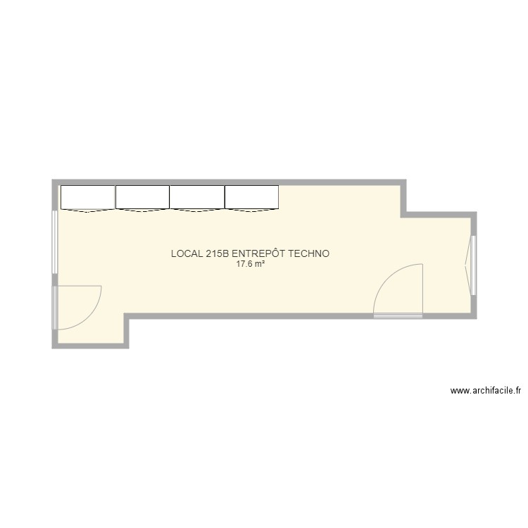 Local 215B entrepôt techno pdc. Plan de 0 pièce et 0 m2