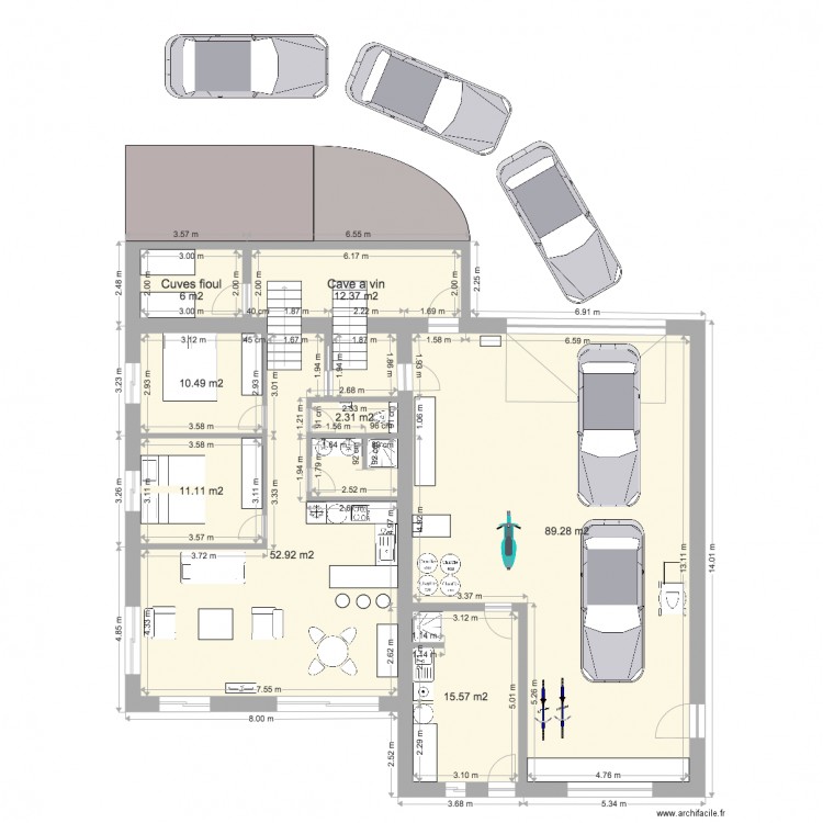 projet 3 studio garage RDC. Plan de 0 pièce et 0 m2