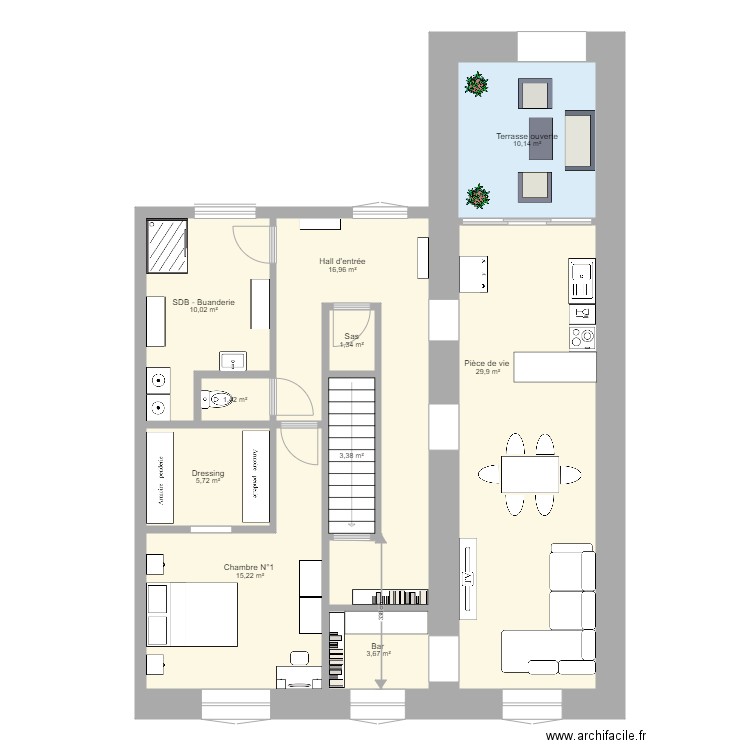 App 2 meublé. Plan de 0 pièce et 0 m2