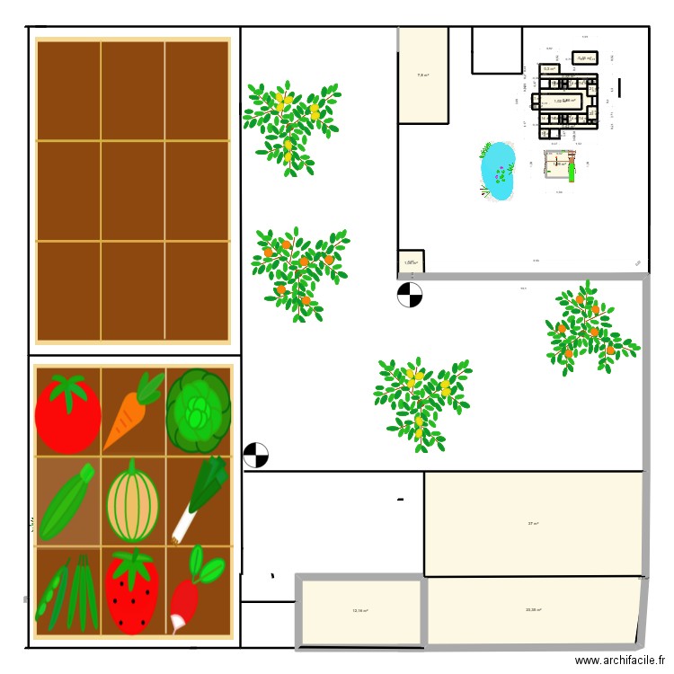 champ. Plan de 0 pièce et 0 m2