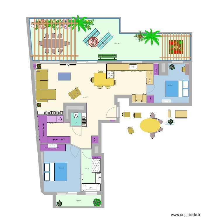 Cuisine Ouverte petite table. Plan de 0 pièce et 0 m2