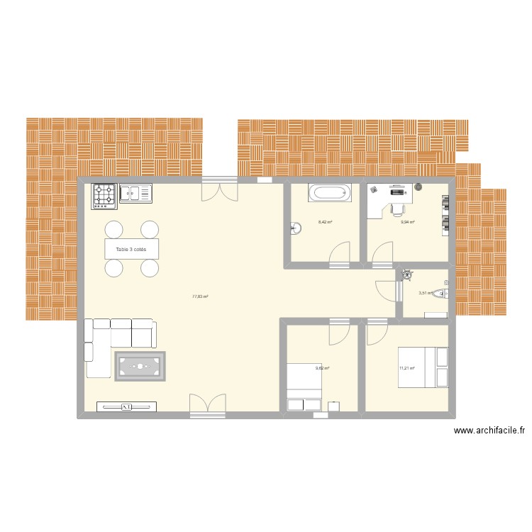 maison bioclimatique. Plan de 0 pièce et 0 m2