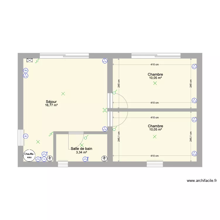 Maisonnette am&eacute;nag&eacute;e. Plan de 