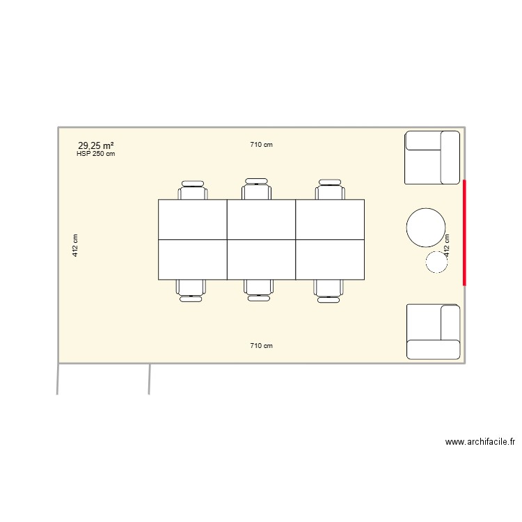 Bootcamp 2. Plan de 1 pièce et 29 m2