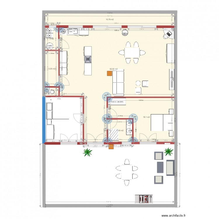 1 er etage. Plan de 0 pièce et 0 m2