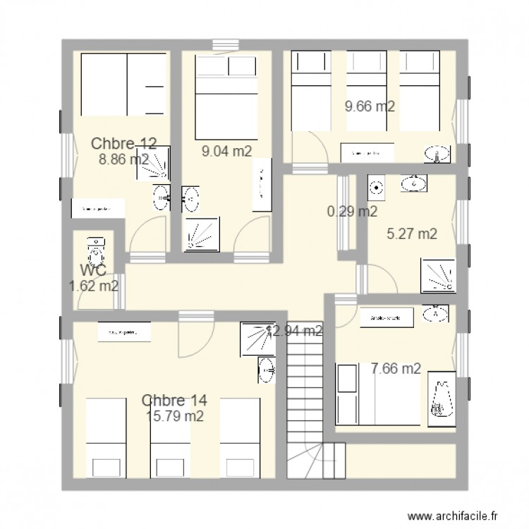 T6 Etage. Plan de 0 pièce et 0 m2