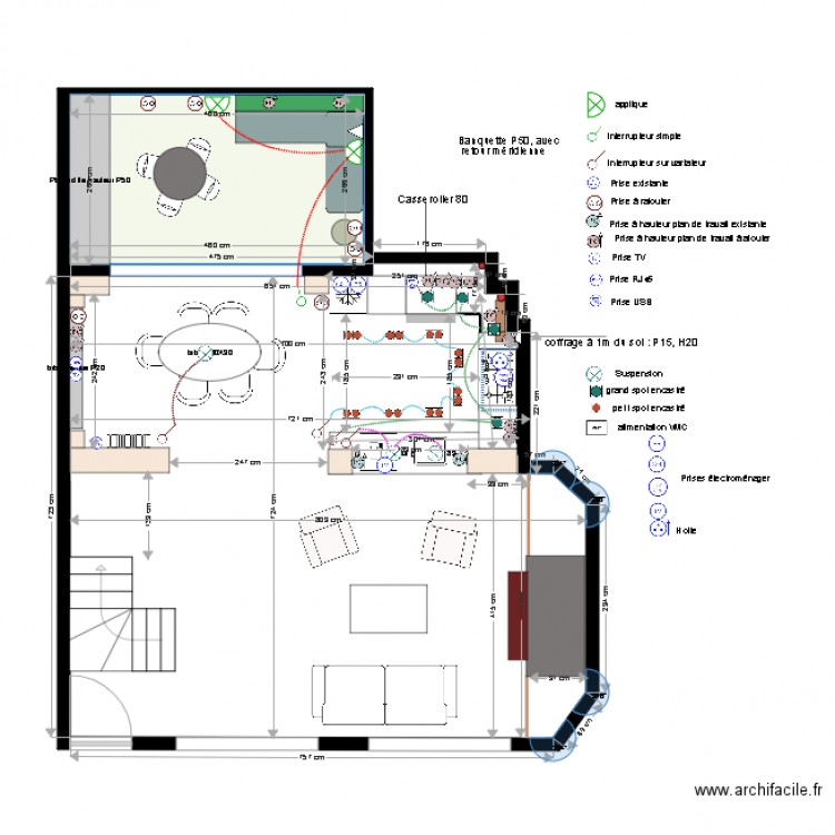 Projet plan électrique 14 02 18. Plan de 0 pièce et 0 m2