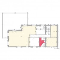 plan maison et extension avec cotes escalier 180