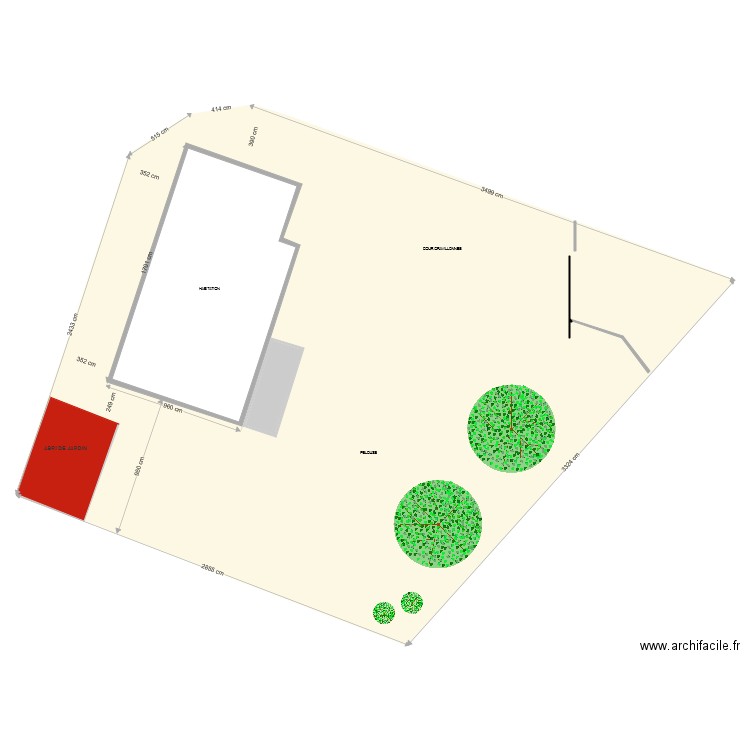 PLAN DE MASSE ABRI DE JARDIN . Plan de 0 pièce et 0 m2