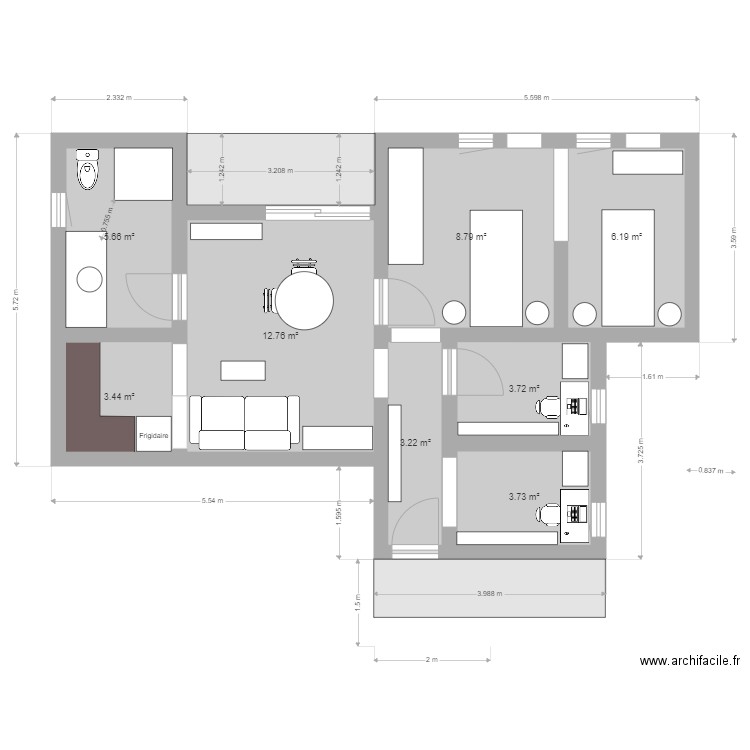 Petite maison terre. Plan de 0 pièce et 0 m2