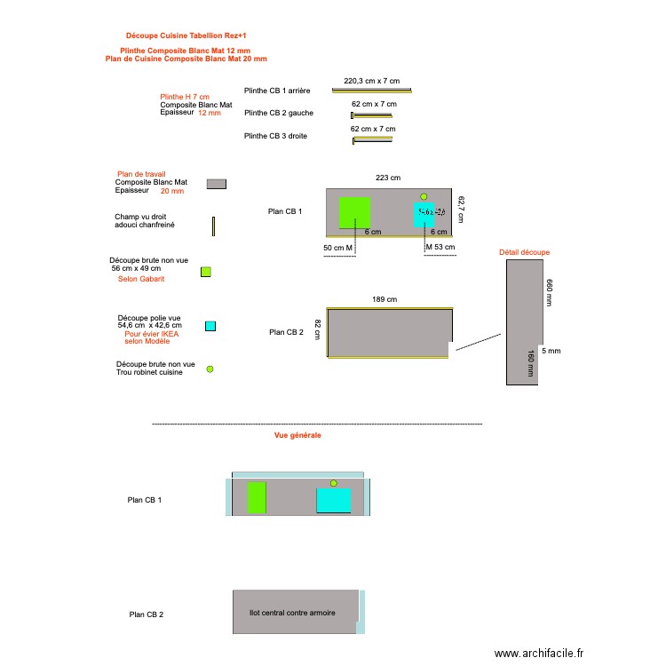 Tablette cuisine Tabellion 1e. Plan de 0 pièce et 0 m2