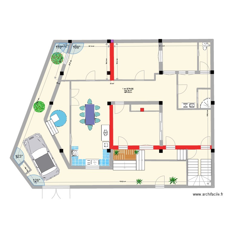 plan_365. Plan de 1 pièce et 190 m2