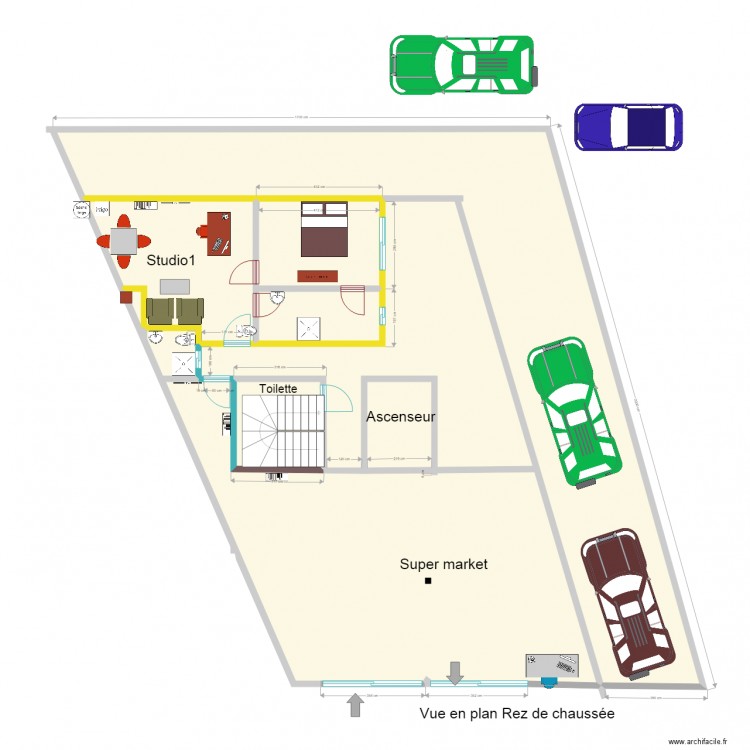 Charles appartments rez de chaussée real dim. Plan de 0 pièce et 0 m2