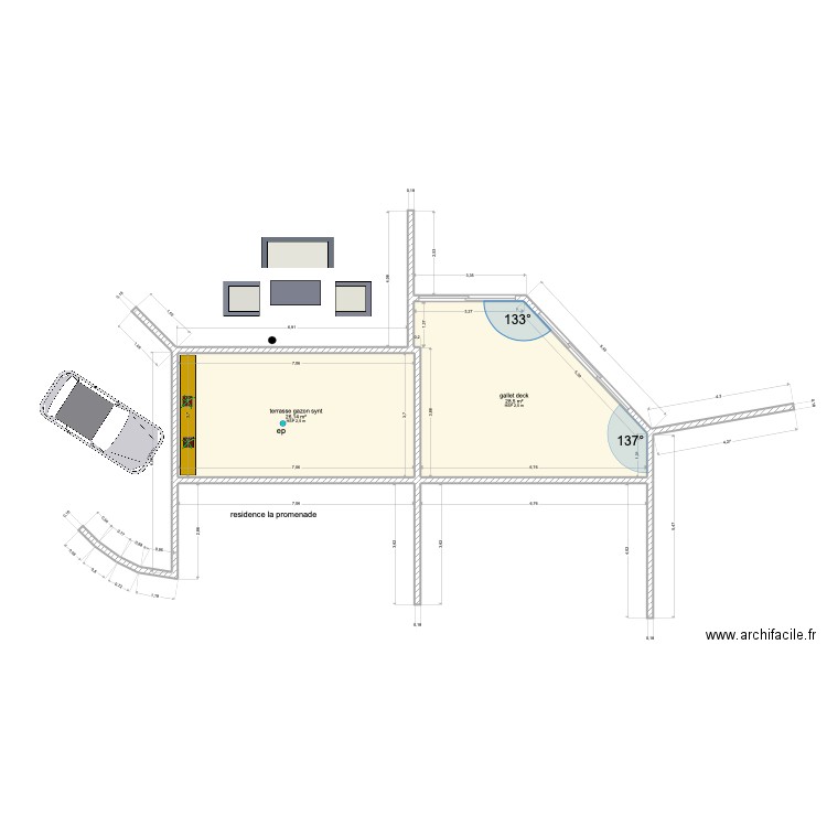 residence la promenade isis gestion . Plan de 2 pièces et 55 m2