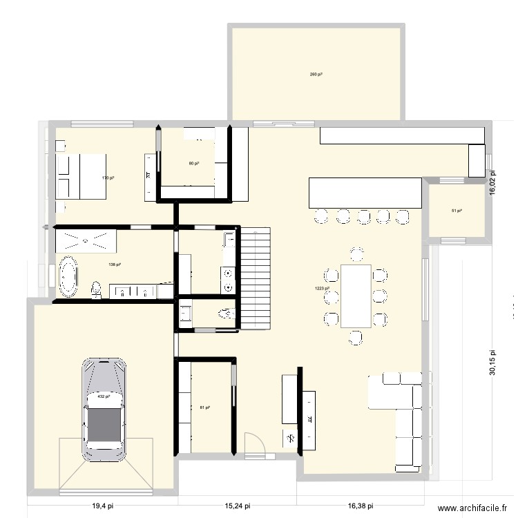 plan phil. Plan de 28 pièces et 639 m2