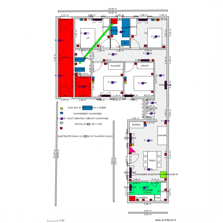 PLAN RDC CHAUFFAGE PLOMBERIE ELCETRICITE 291013. Plan de 0 pièce et 0 m2