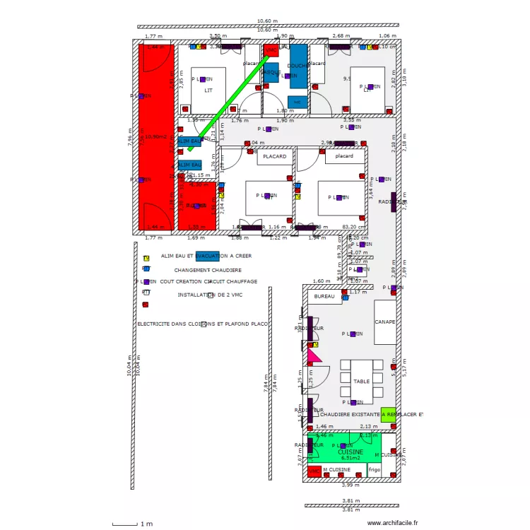 PLAN RDC CHAUFFAGE PLOMBERIE ELCETRICITE 291013. Plan de 