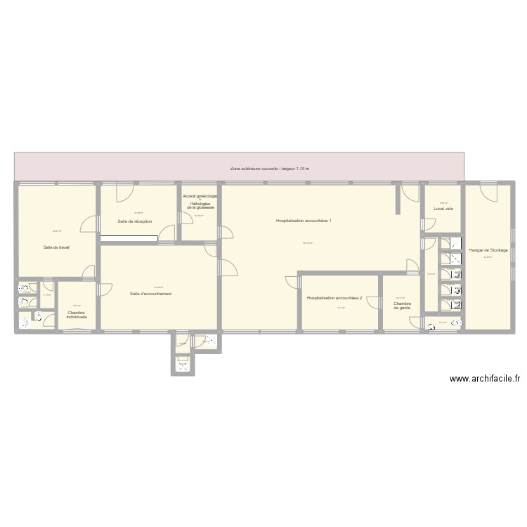 HDS Muyinga - bâtiment maternité Etat actuel . Plan de 0 pièce et 0 m2