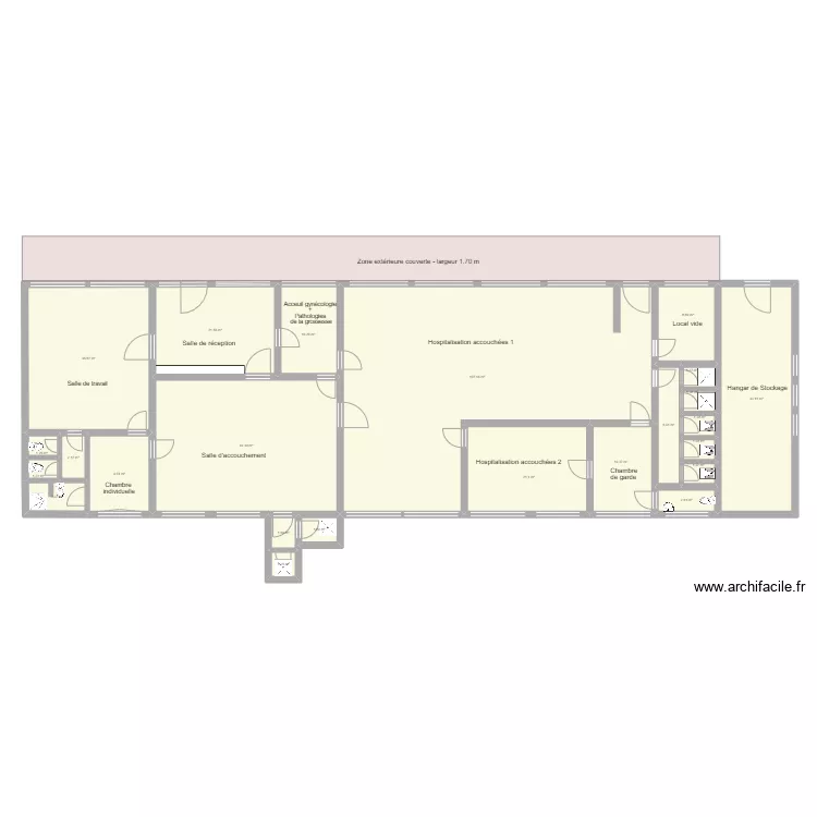 HDS Muyinga - bâtiment maternité Etat actuel . Plan de HDS Muyinga - bâtiment maternité Etat actuel . Plan de