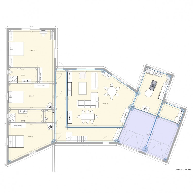 Plan maison 1 RDC. Plan de 0 pièce et 0 m2