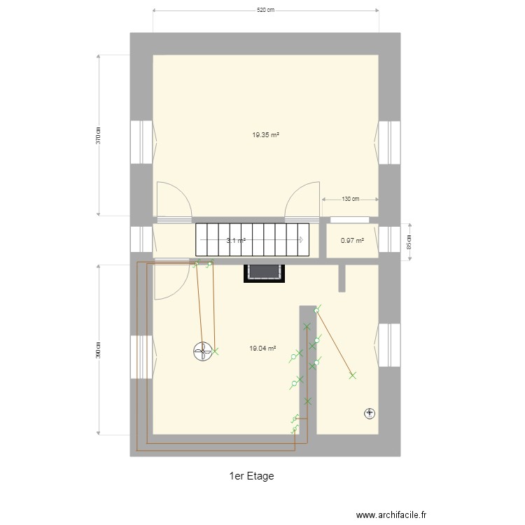 1er Etage Elect Luminaire. Plan de 0 pièce et 0 m2