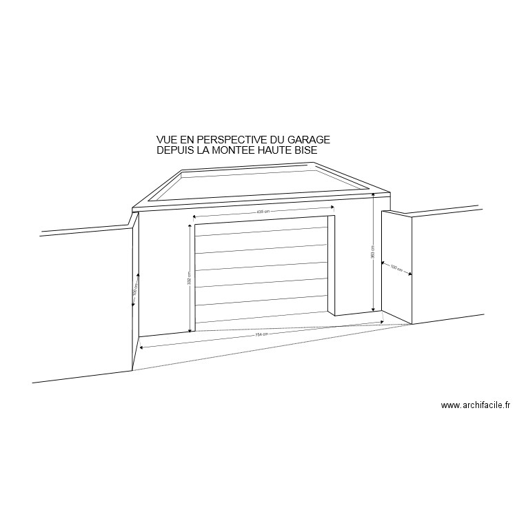 vue garage 3D. Plan de 0 pièce et 0 m2