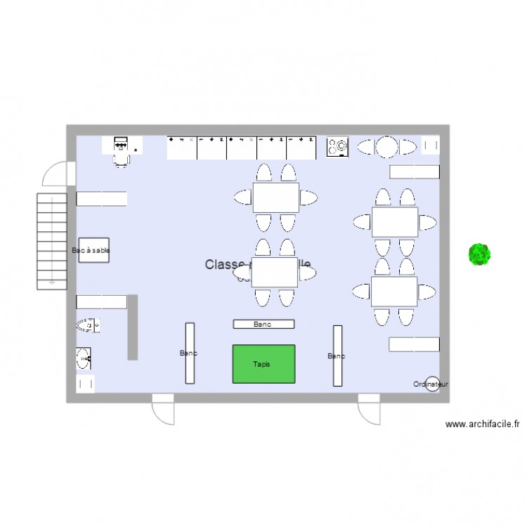 Classe maternelle. Plan de 0 pièce et 0 m2