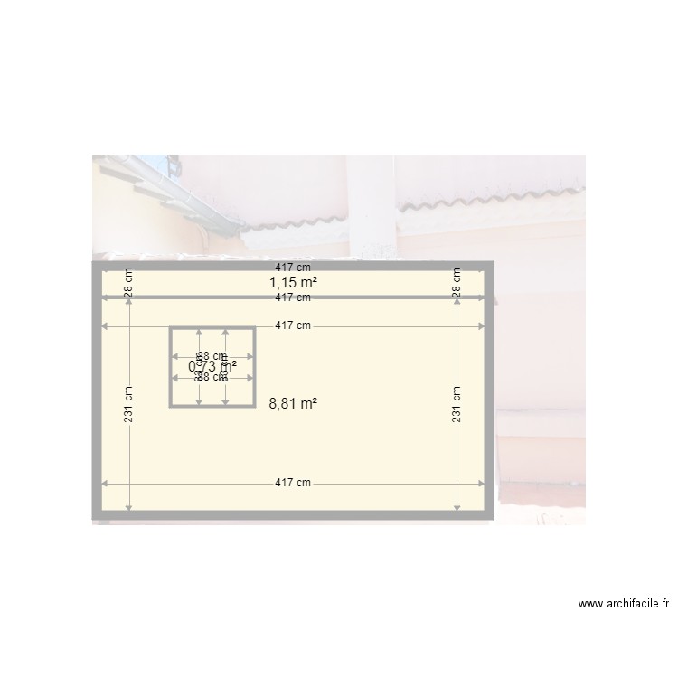 coupe originale. Plan de 0 pièce et 0 m2