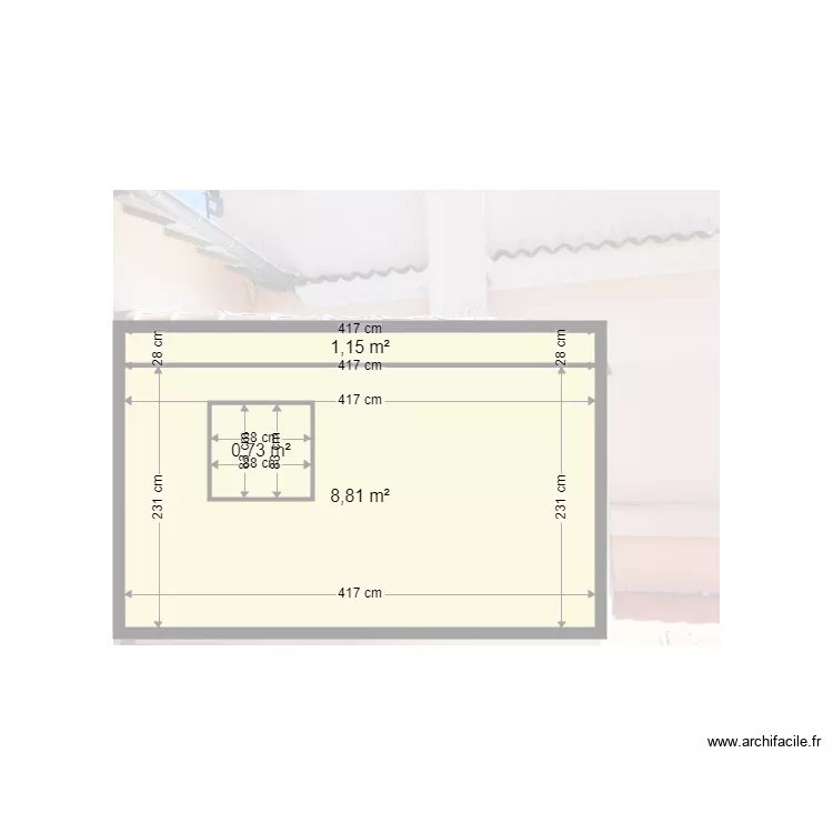 coupe originale. Plan de 