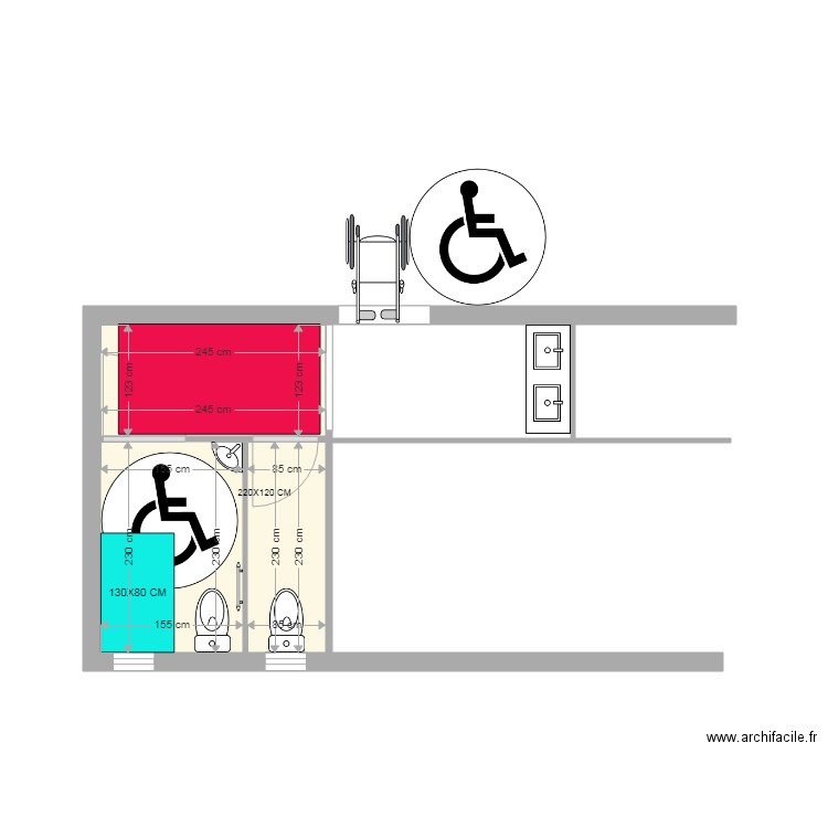 PROJET TOILETTES CONFORMES v4. Plan de 0 pièce et 0 m2