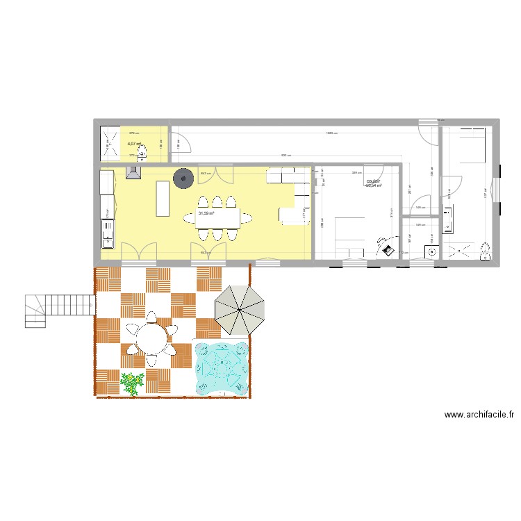 castellar. Plan de 3 pièces et 81 m2