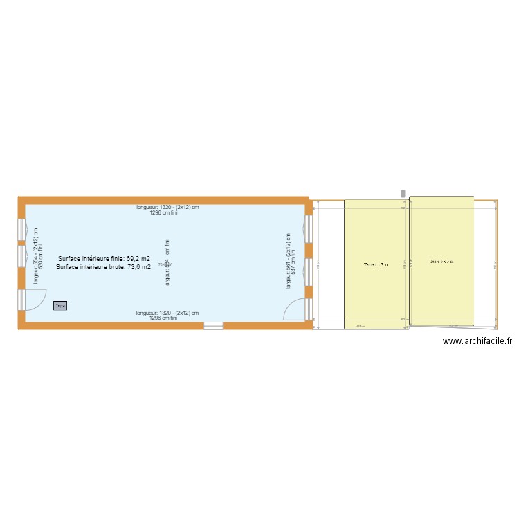 Anc Projet Rogéville01. Plan de 1 pièce et 70 m2