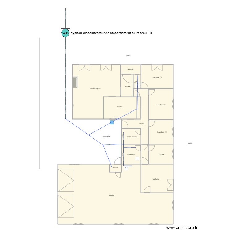 ouvrard ASS. Plan de 17 pièces et 228 m2