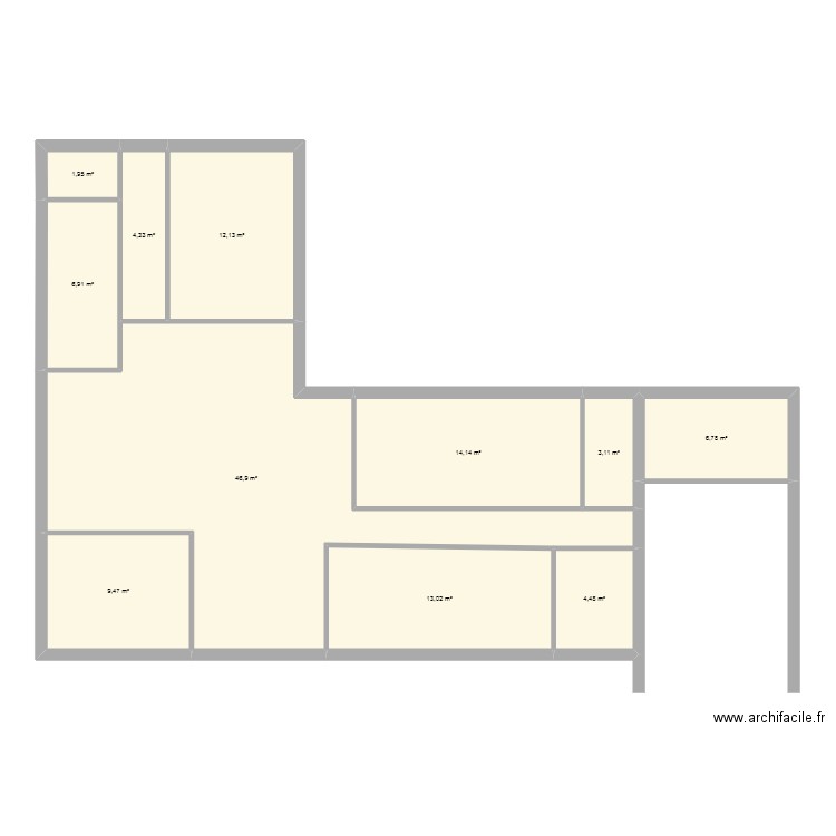 nn3. Plan de 11 pièces et 123 m2